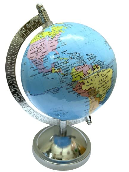 GEOKRAFT Political 5 Inches Laminated Globe/Home Decor/Office Decor/Gift Item/ShowPiece/Birthday Gift - Blue - Image 2