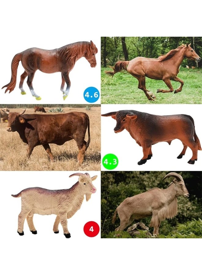 Kimicare Red Barn and Farm Animal Figures Playset, 20Pack Preschool STEM Toys for Kids - Image 2