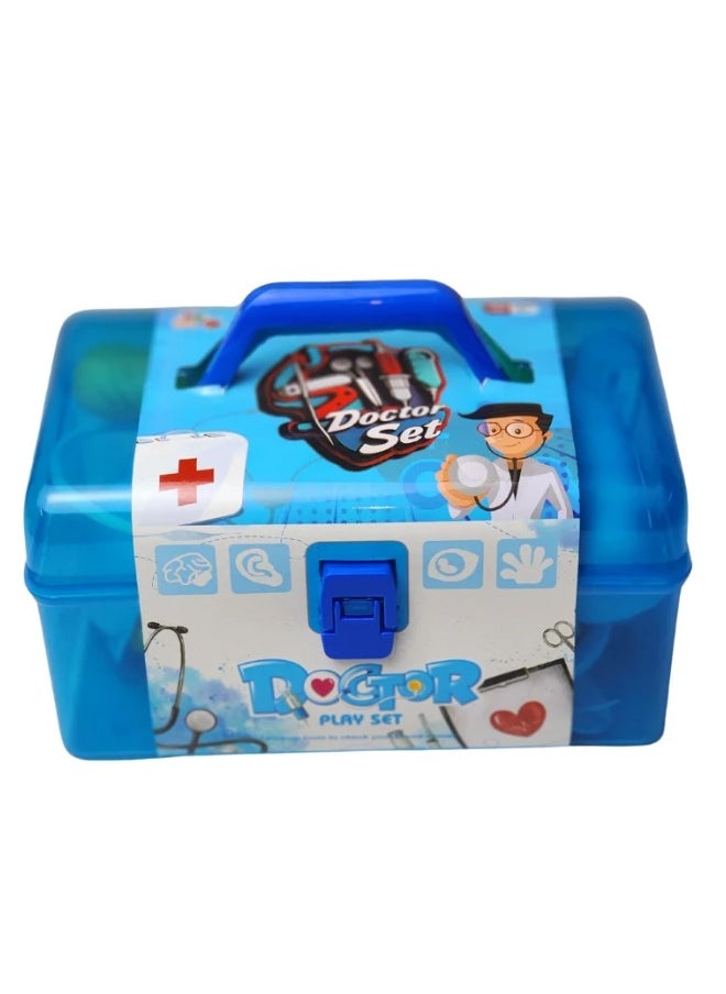 Generic Toy Matic Doctor Set Box Toy For Kids 21 Pieces High Quality fun and interactive set is packed with realistic medical tools Medical Kit Imagination Play for Kids  - Image 1