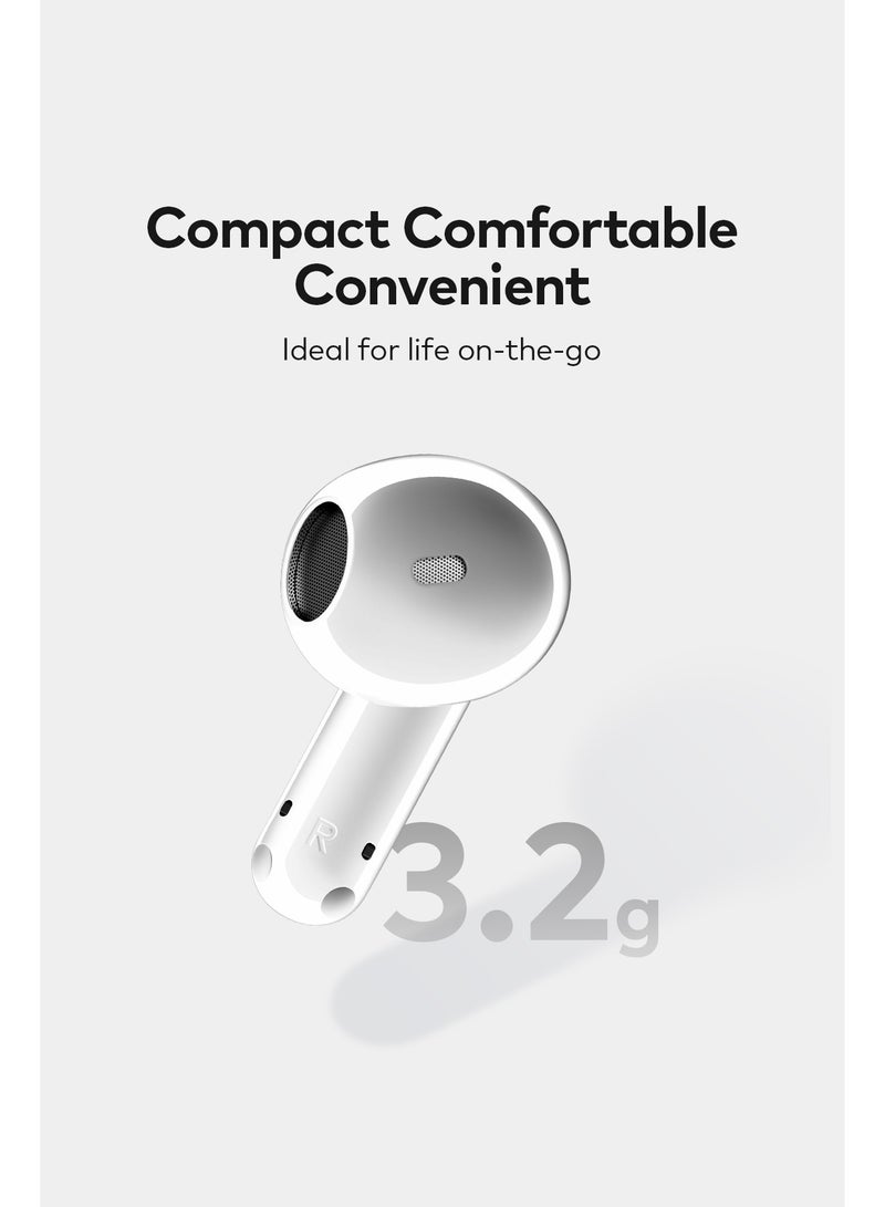 ITEL Buds Air 5i In-Ear Bluetooth 5.4 Headphones ,13.2mm dynamic driver Bluetooth Earbuds Touch Control, Light-Weight Earphones White - Image 4