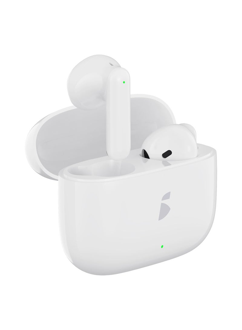 ITEL Buds Air 5i In-Ear Bluetooth 5.4 Headphones ,13.2mm dynamic driver Bluetooth Earbuds Touch Control, Light-Weight Earphones White - Image 1