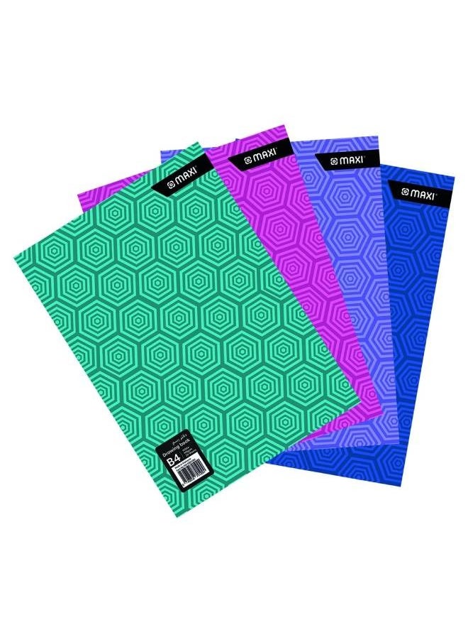Maxi A4 Drawing Book, Assorted Colours 110Gsm 20Sheets + Felt Pen 12Colors + Jumbo Wax Crayons 12Colours  - Image 2