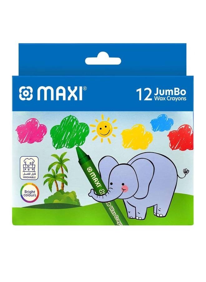 Maxi A4 Drawing Book, Assorted Colours 110Gsm 20Sheets + Felt Pen 12Colors + Jumbo Wax Crayons 12Colours  - Image 3