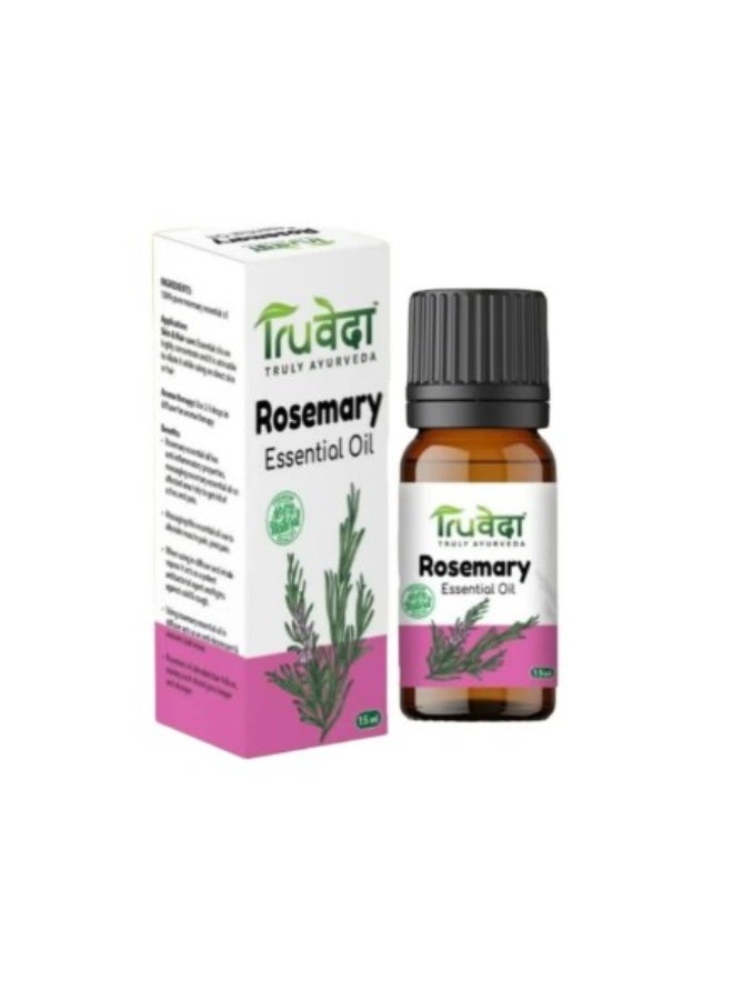 Truveda Rosemary Essential Oil For Hair and Skin - 15ml - Image 1