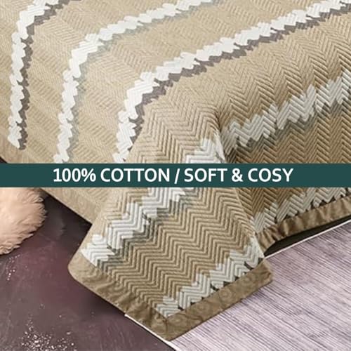 innovative edge 400 TC Elastic Fitted Bed Sheets Qulited fits on 72x78x10 inch - Premium Elastic Fitted Bedsheet with 2 Pillow Covers/Soft Fabric Bed Sheets/Fitted Chadar/Bed Cover - Image 4