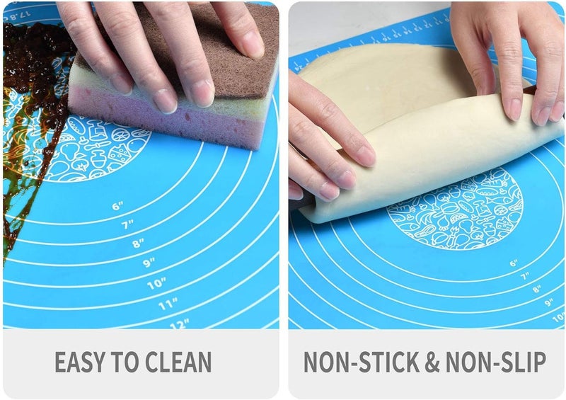 Casa Azul Silicone Roti Mat for Kitchen | 100% Food-Grade Chapati Rolling Mat - BPA Free Non-Stick 50 * 40 cm Chapati Mat, Anti-Slip Baking Mat, Stretchable Silicon Mat Ideal for Baking and Cooking - Image 4