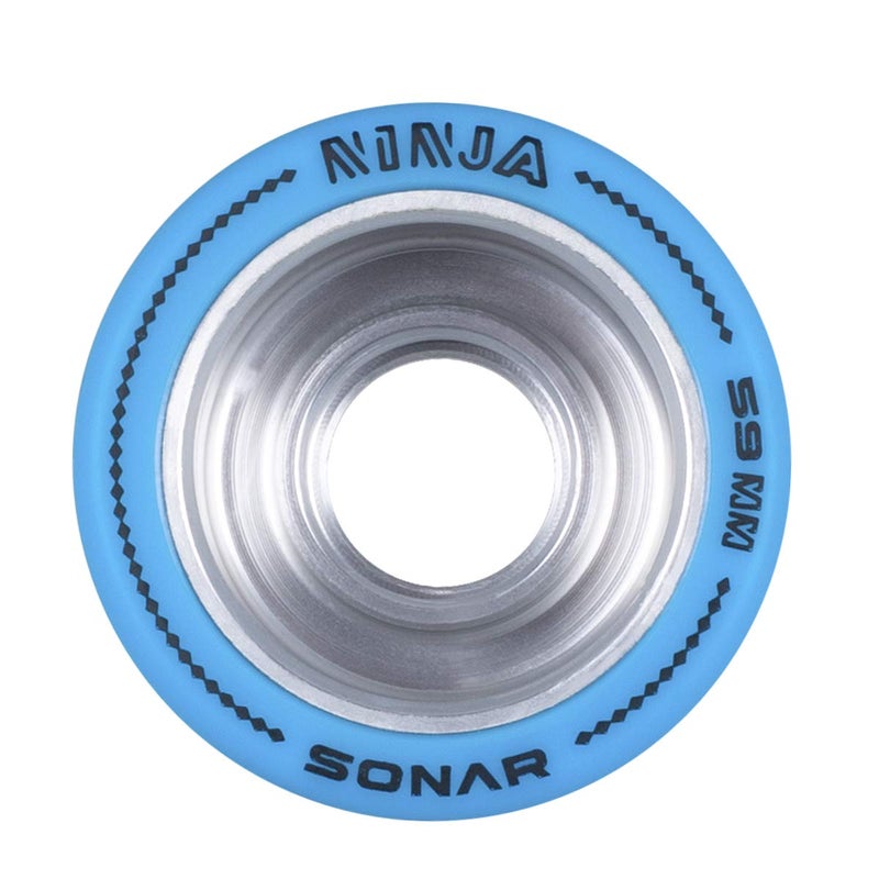 Riedell Ninja Wheels - Agile Roller Skate Wheels - 4 Pack of 59mm x 38mm Wheels | Blue | 93A Hardness - Image 2