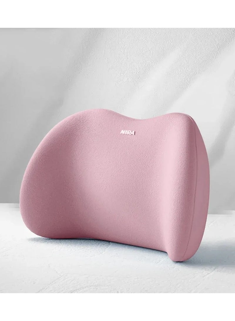 AROAQ Car Waist Cushion Driver Seat Backrest Car Cushion Driving Lumbar Support Waist Support Automotive Interior (Pink)