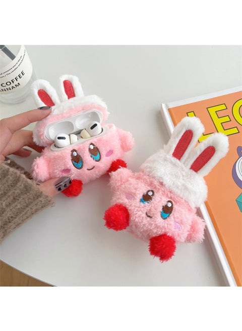 Airpods 4 Headphone Protective Case Cartoon Plush Doll For Apple1/2/3 Gen Pro Wireless Bluetooth Soft-Color:Plush Soft Shell-rabbit Ears Kabi-Model:Airpods 4 (protective Case)
