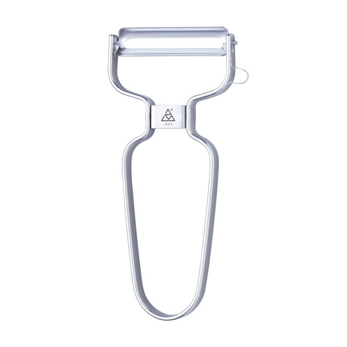 YPEELER 2 IN 50 MM STAINLESS STEEL HORIZONTAL SERRATED BLADE PEELER FOR FRUITS VEGETABLES ERGONOMIC HANDLE DISHWASHER SAFE MADE IN GERMANY