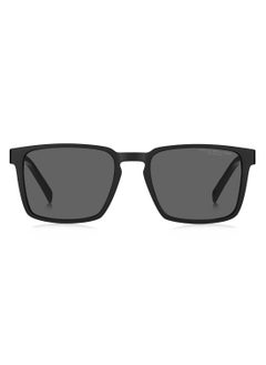 TOMMY HILFIGER Men's Polarized Rectangular Shape  Sunglasses TH 2088/S GREY 44 - Lens Size: 43.8 Mm - Mtt Black  - Image 3