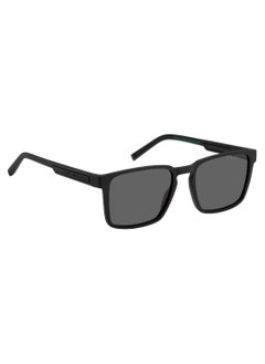 TOMMY HILFIGER Men's Polarized Rectangular Shape  Sunglasses TH 2088/S GREY 44 - Lens Size: 43.8 Mm - Mtt Black  - Image 2