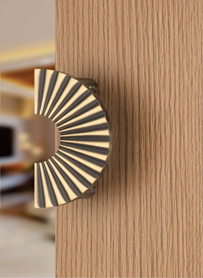 COMPASS Brass 6-inch Round Shape Door Handle for Main Door and Pull-Push Handle of Home/Hotel/Office Door Hardware for Single and Double Door,RPH-103 - Pack of 1 Set (Brass Antique) - Image 3