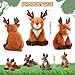 Poen Plush Deer Stuffed Animal Set 16 Inch Cuddly Mommy Deer Plush with 4 Cute Little Plushes in Her Zippered Tummy for Kids Birthday Baby Shower Decor Gift Woodland Party FavorsSitting - Image 4