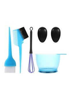 Hair Dye Coloring Kit with Hair Color Bowl,Hair Dyeing Brush Hair Coloring Tool Kit,Dye Brush Comb,Tinting Bowl,Ear Caps,Dye Mixer,Bleach Tinting Brushes Tool for Salon Home Coloring Dye Kit Blue