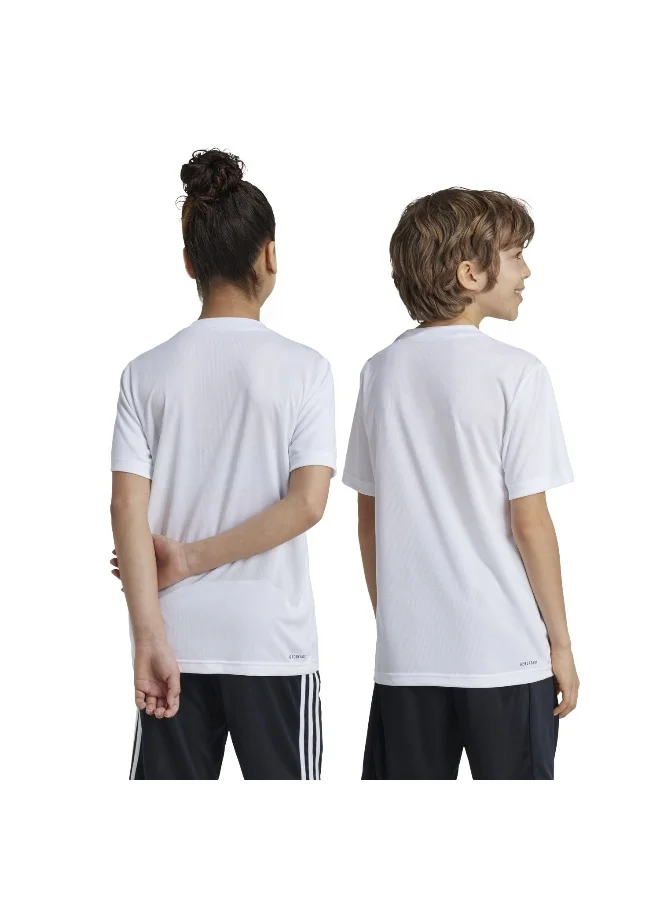 adidas تيشيرت أبيض بأكمام قصيرة للأطفال