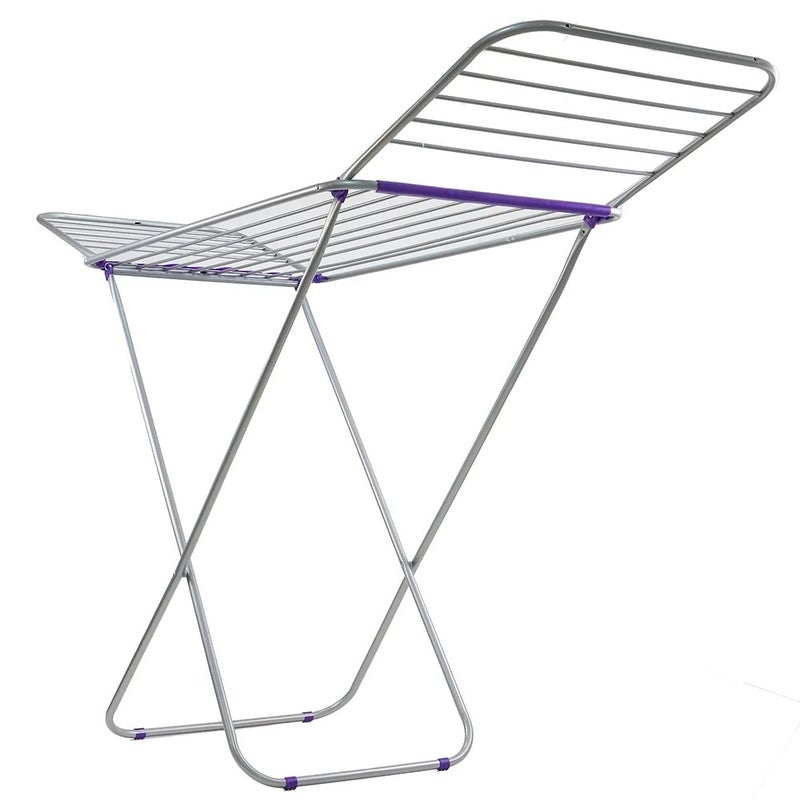 Venice Cloth Dryer 131X55cm, Foldable, Movable Cloth Rack- Greyish Color