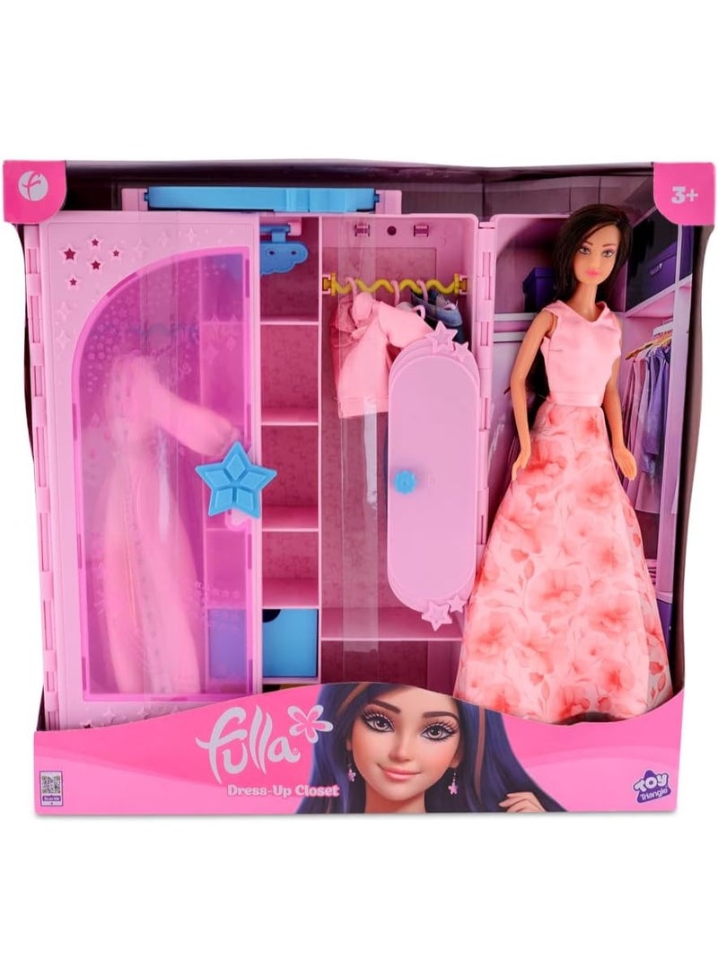 Fulla Doll with Dress-Up Closet, Mix-and-Match Outfits, Storage Compartments Pretend Play Fashion Wardrobe for Girls- Inspires Creativity and Storytelling for Kids Age 3+ - Image 5