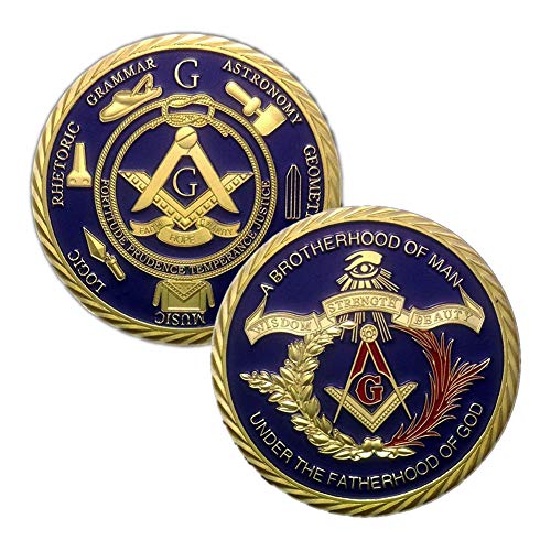 Woerda Masonic Challenge Coin for Freemasons Coin 3D Design with case - Image 1