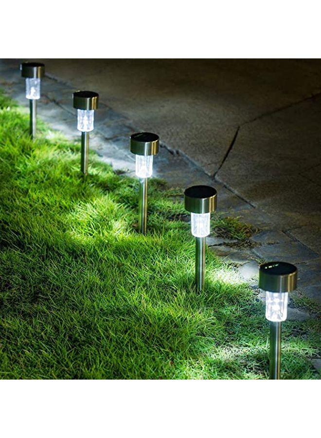 NIBEMINENT 12-Pieces Elegant Designed Weatherproof Energy Saving Solar Path Outdoor Garden LED Light White - Image 4