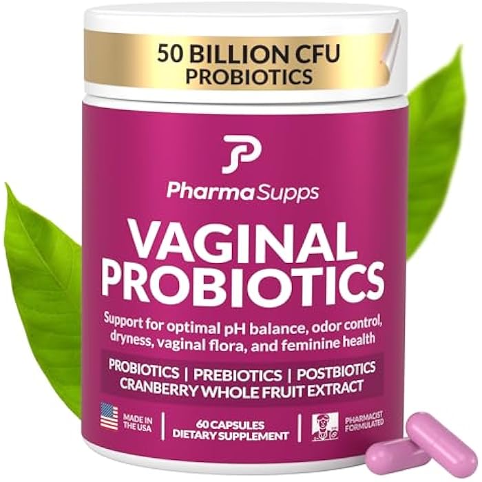 PharmaSupps Women’s Probiotic for Vaginal Health | 50 Billion CFU with Probiotics, Prebiotic, Postbiotics & Cranberry for pH Balance, UTI Support, Yeast, Gut Health, Odor, Dryness & Feminine Comfort - Image 1