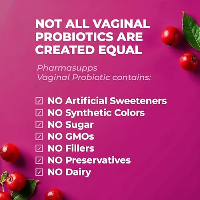 PharmaSupps Women’s Probiotic for Vaginal Health | 50 Billion CFU with Probiotics, Prebiotic, Postbiotics & Cranberry for pH Balance, UTI Support, Yeast, Gut Health, Odor, Dryness & Feminine Comfort - Image 4