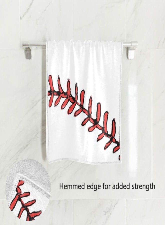 Wamika Baseball Hand Towels Sports Ball Lace Face Towel Soft Thin Guest Towel Portable Kitchen Tea Towels Dish Washcloths Bath Decorations Housewarming Gifts 16 X 30 in - Image 2