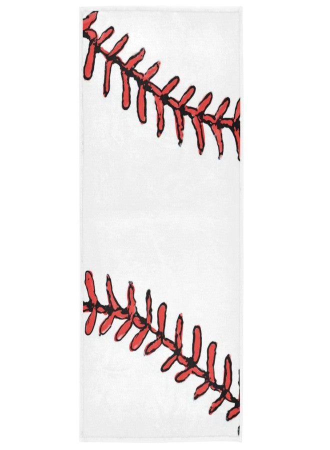 Wamika Baseball Hand Towels Sports Ball Lace Face Towel Soft Thin Guest Towel Portable Kitchen Tea Towels Dish Washcloths Bath Decorations Housewarming Gifts 16 X 30 in - Image 1