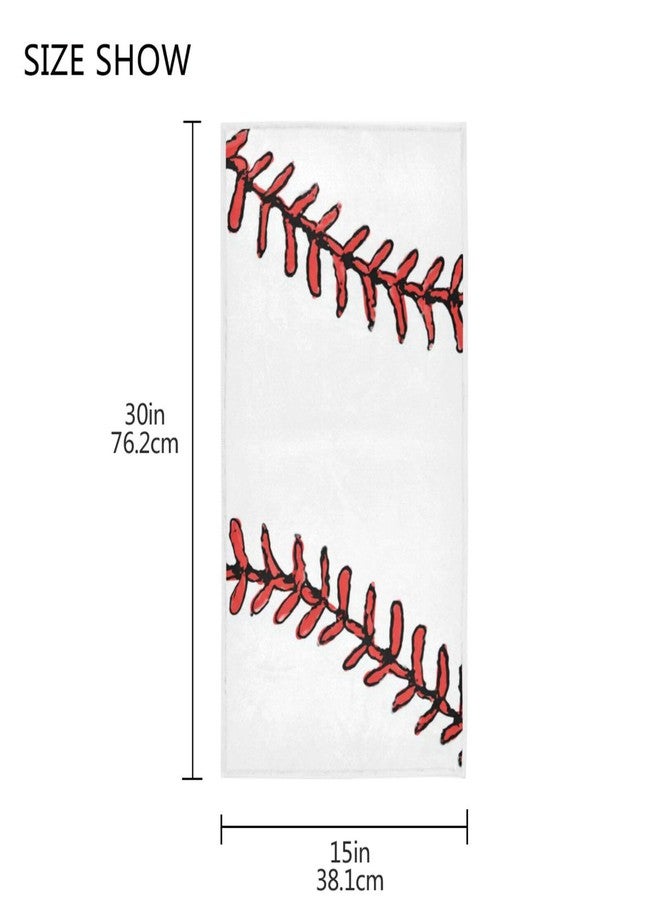 Wamika Baseball Hand Towels Sports Ball Lace Face Towel Soft Thin Guest Towel Portable Kitchen Tea Towels Dish Washcloths Bath Decorations Housewarming Gifts 16 X 30 in - Image 3