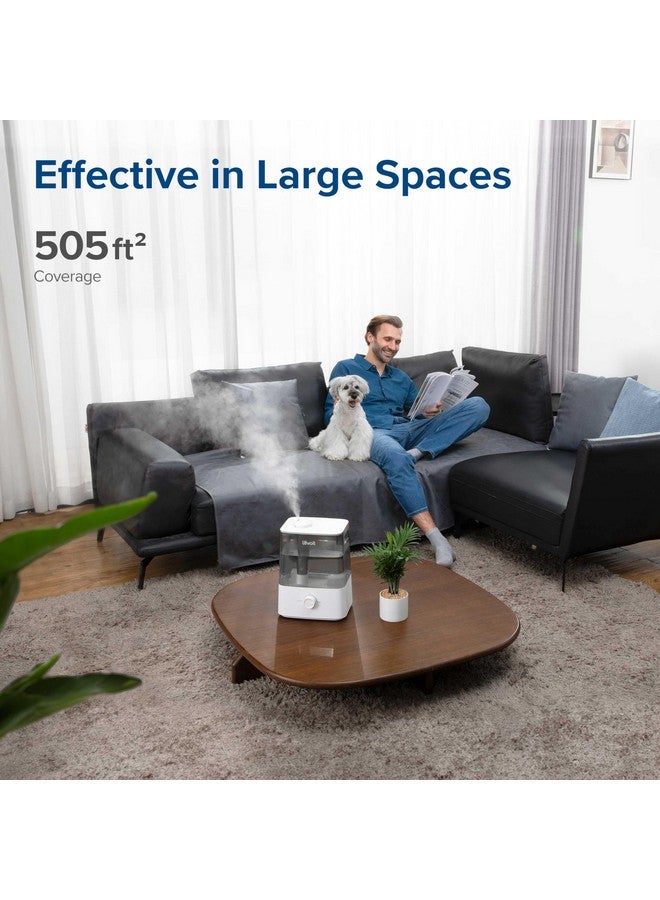 LEVOIT LEVOIT Classic300 Ultrasonic Top Fill Humidifier, Extra Large 6L Tank Last 60-Hour - Super Quiet, Easy to Use and Clean, 360° Rotation Nozzle, Simple Knob Control, Handle, Auto Shut Off, Gray  - Image 5