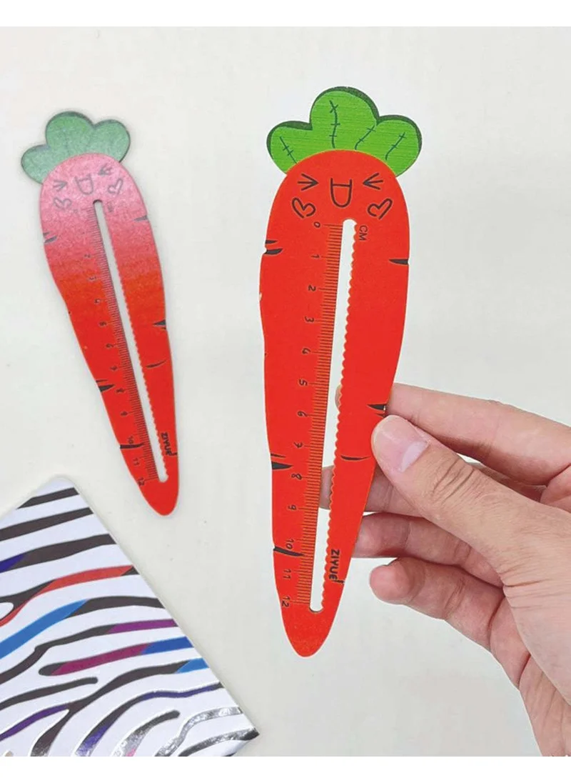 Kağıt Gemi Dükkan Carrot Wooden Ruler