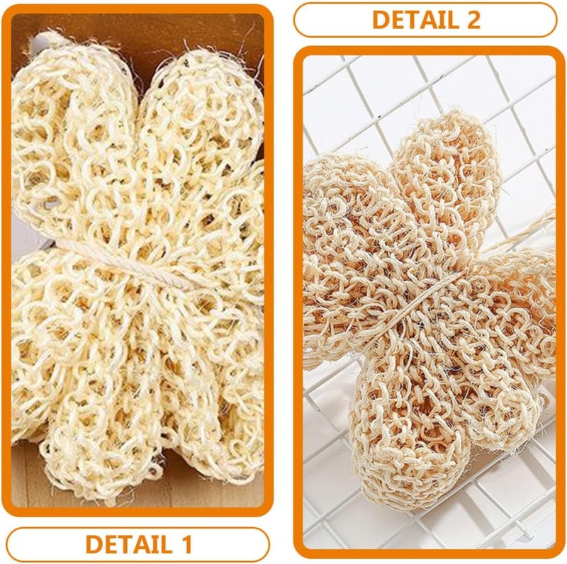 2pcs Sisal Shower Spheres Back Exfoliator Bath Scrubbers 12x7x3cm Natural Fiber Mesh Loofahs for Body Cleansing Bathroom Shower Supplies - Image 3