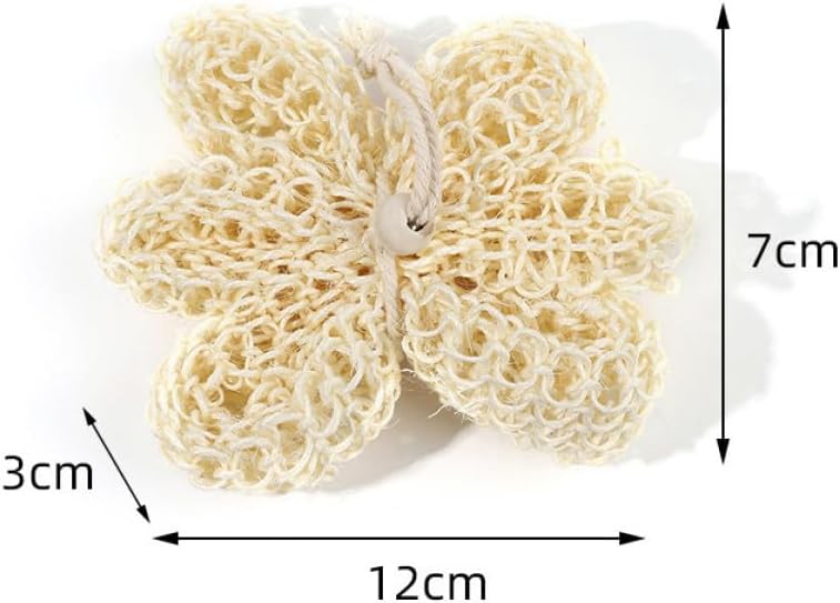 2pcs Sisal Shower Spheres Back Exfoliator Bath Scrubbers 12x7x3cm Natural Fiber Mesh Loofahs for Body Cleansing Bathroom Shower Supplies - Image 2