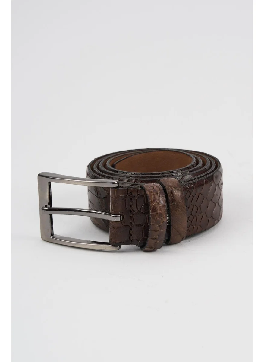 Alexander Gardi Alexandergardi Leather Detailed Textured Leather Belt (E24-BELT-20)