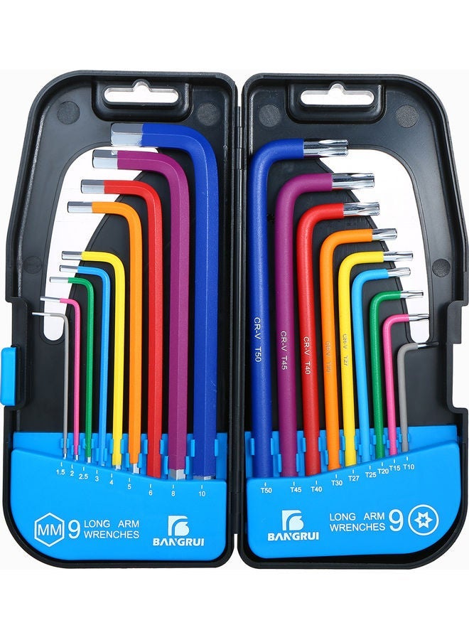 NIBEMINENT 18-Piece Allen Wrench Set Multicolour 22 x 4.30cm - Image 1
