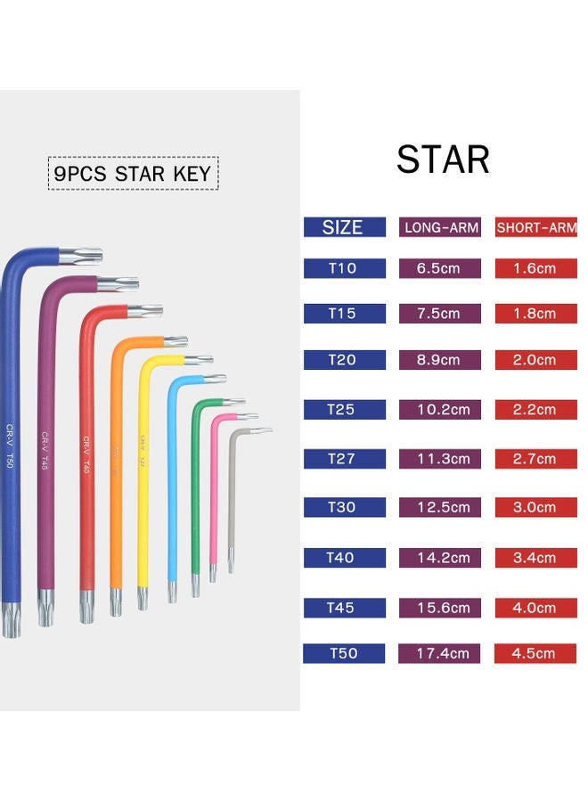 NIBEMINENT 18-Piece Allen Wrench Set Multicolour 22 x 4.30cm - Image 2