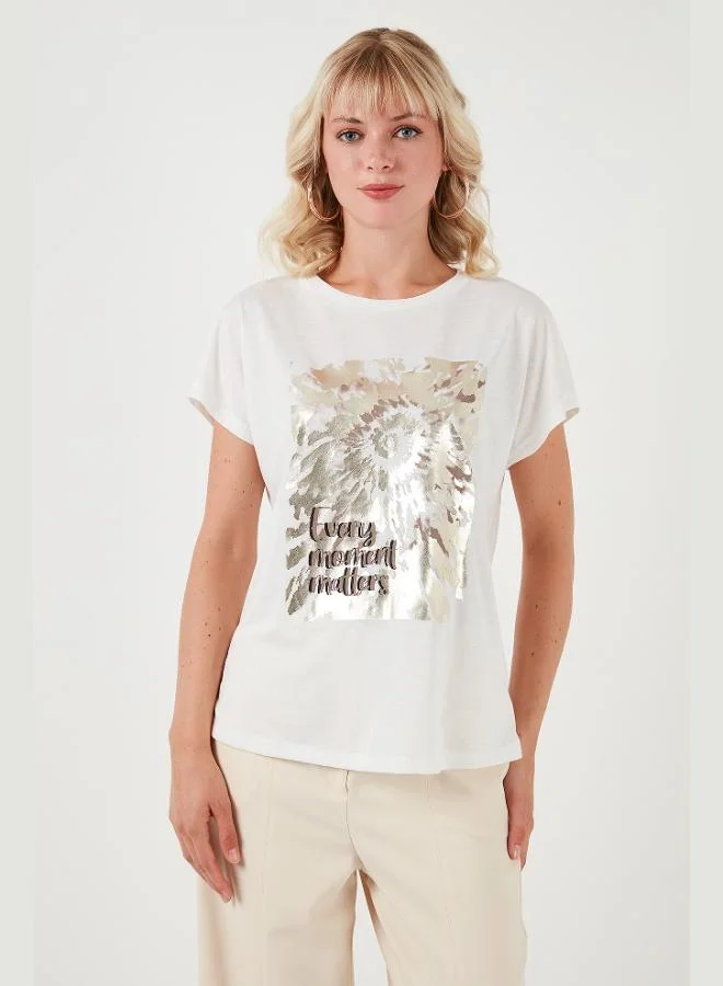 Lela Lela Printed Crew Neck Regular Fit T-Shirt Women's T-Shirt 6671001