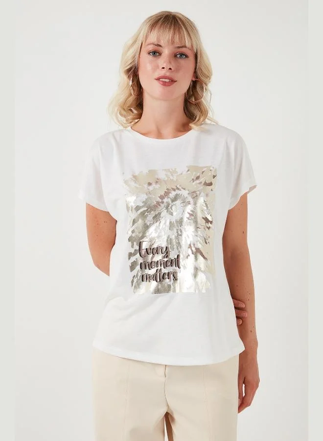 Lela Lela Printed Crew Neck Regular Fit T-Shirt Women's T-Shirt 6671001