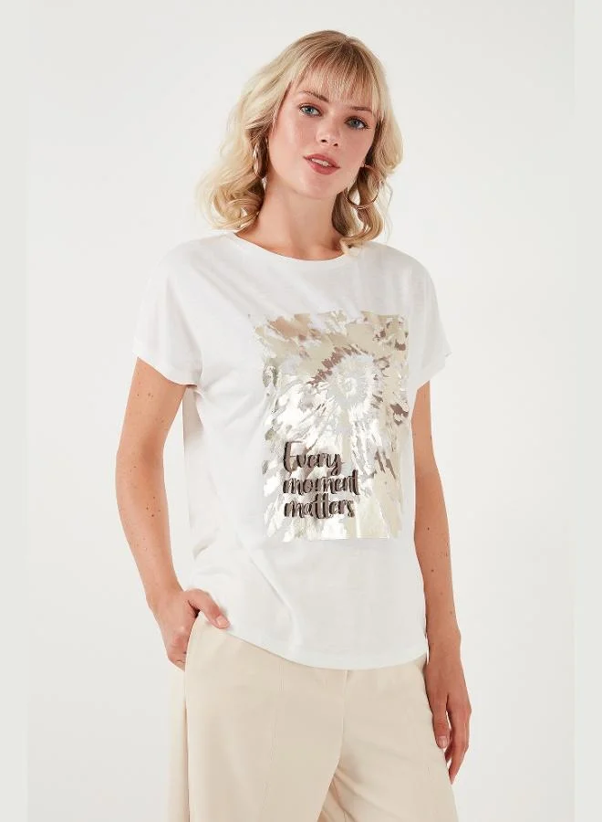 Lela Lela Printed Crew Neck Regular Fit T-Shirt Women's T-Shirt 6671001