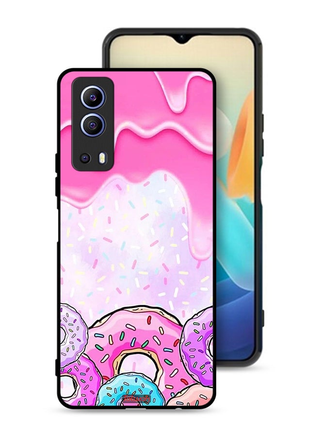 Tolwak Vivo Y72 5G Protective Case Cover Donut Colors - Image 1