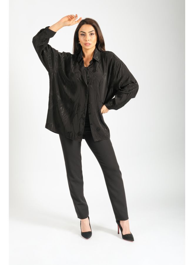 LONDONELLA Shirt With Button Placket - Black - 100142 - Image 1