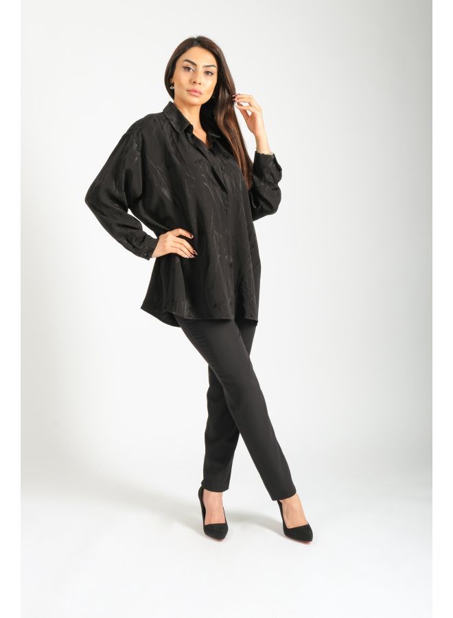 LONDONELLA Shirt With Button Placket - Black - 100142 - Image 3