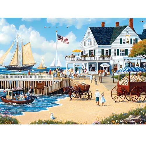 WSCXSC Jigsaw Puzzles 300 Pieces for Adults White Villa Puzzle 300 Pieces Adult Puzzles Games for Kids Ages 810 1012 Recycled Cardboard Puzzle Pieces Family Challenging Game 205x15IN - Image 1