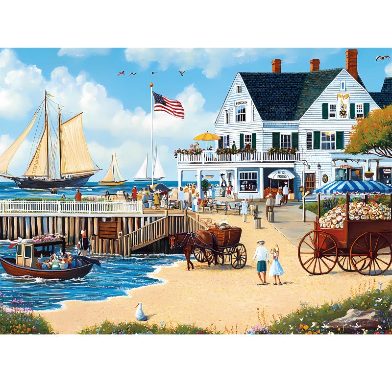 WSCXSC Jigsaw Puzzles 300 Pieces for Adults White Villa Puzzle 300 Pieces Adult Puzzles Games for Kids Ages 810 1012 Recycled Cardboard Puzzle Pieces Family Challenging Game 205x15IN - Image 3