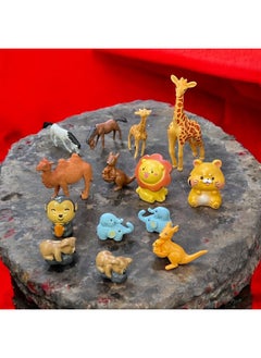 Krisah Krisah Pack of 14 Resin Miniature Animal Figurines for Garden, Terrarium, Doll Houses,Plants Decoration  - Image 4