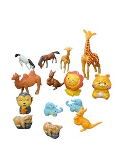 Krisah Krisah Pack of 14 Resin Miniature Animal Figurines for Garden, Terrarium, Doll Houses,Plants Decoration  - Image 1