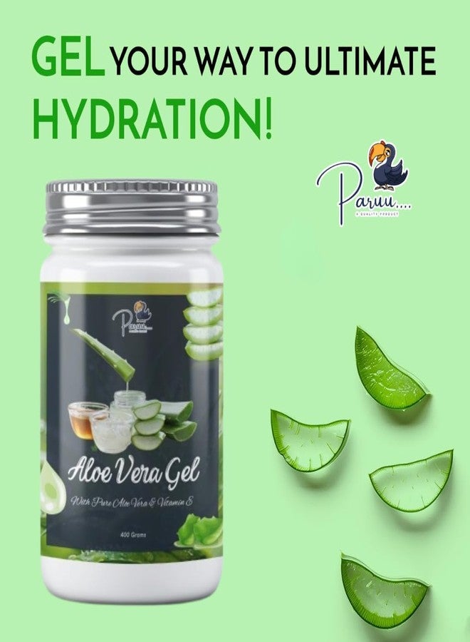 باريو جل الصبار بارو مع فيتامين هـ - نقي وطبيعي 100%، 400 مل | جل مهدئ ومرطب للوجه والشعر والبشرة | يساعد في علاج حب الشباب وحروق الشمس والجفاف | غير لزج وسريع الامتصاص - Image 3