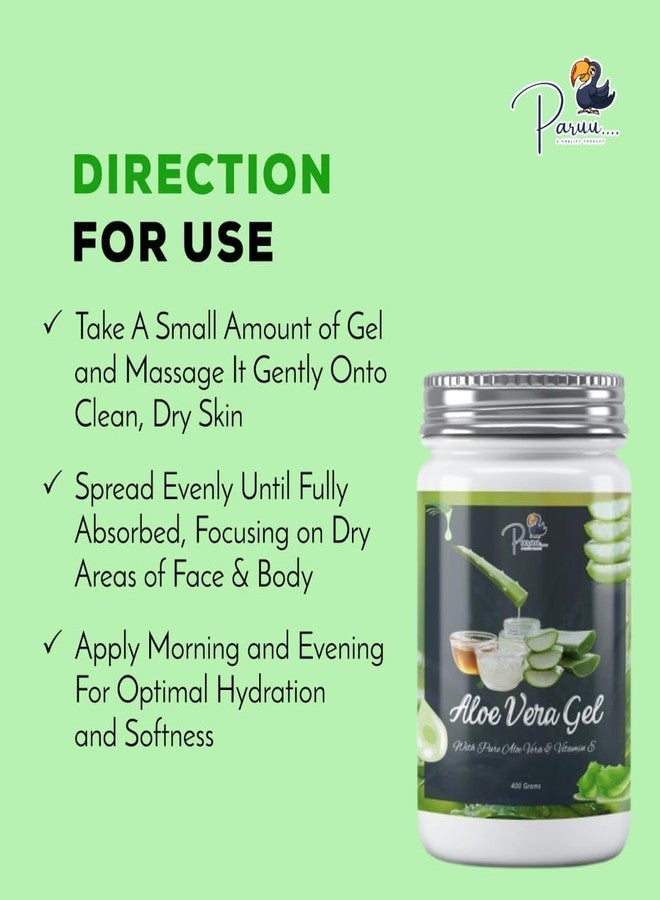 باريو جل الصبار بارو مع فيتامين هـ - نقي وطبيعي 100%، 400 مل | جل مهدئ ومرطب للوجه والشعر والبشرة | يساعد في علاج حب الشباب وحروق الشمس والجفاف | غير لزج وسريع الامتصاص - Image 5