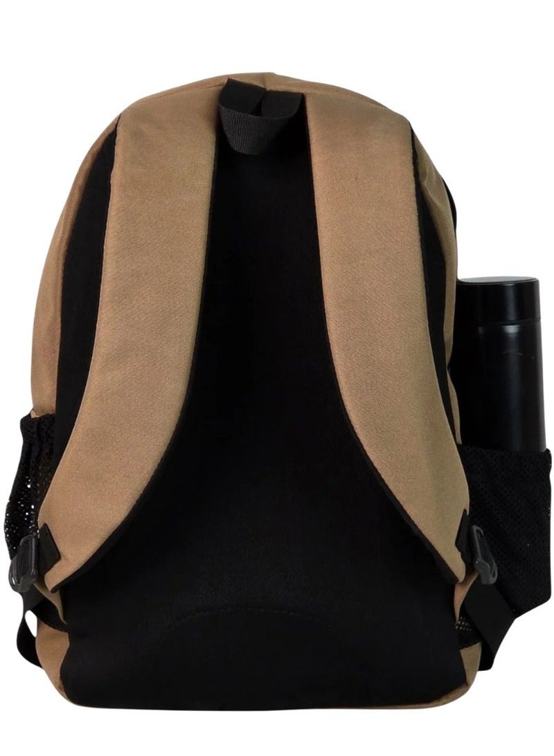 Force Basic Fully Waterproof Oxford Polyester Backpack (Gold Beige) - FDB-2006 - Durable Unisex Daypack for School, Gym, Travel & Everyday Use - 44 x 30 x 18 cm - Image 2