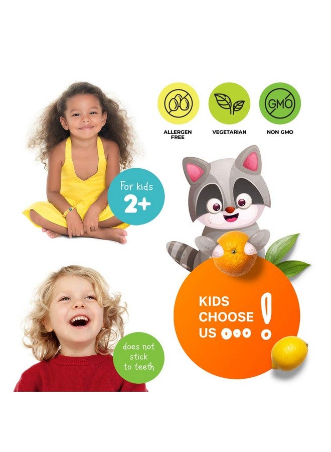 Dr. Moritz د. مورتز فيتامين سي جومي للأطفال والبالغين 240 ملغ - دعم المناعة فيتامينات قابلة للمضغ منخفضة السكر للأطفال - مكمل غذائي للأطفال خالي من الجيلاتين النباتي (نكهة الحمضيات) (120 حبة) - Image 3